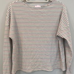 Pink Lily Boutique Thermal Striped Long Sleeve Tee